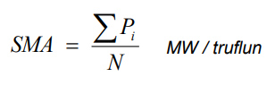 SMA=(Pi/N)  MW/truflun
