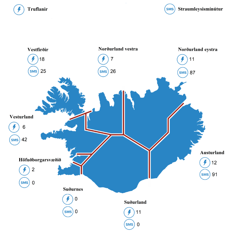 Kort af Íslandi